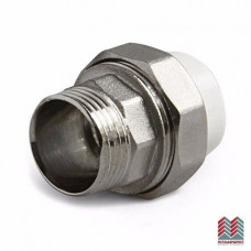 Муфта PP-R комбинированная разъемная серая наружн. резьба Дн 20х1/2" VALFEX Россия