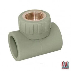 Тройник PP-R комбинированный серый внутр. резьба Дн 25х3/4" VALFEX Россия