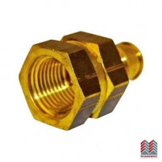 Муфта латунная Q&E Дн 16х1/2" внутр. резьба Uponor Швеция