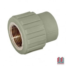 Муфта PP-R комбинированная серая внутр. резьба Дн 20х3/4" VALFEX Россия